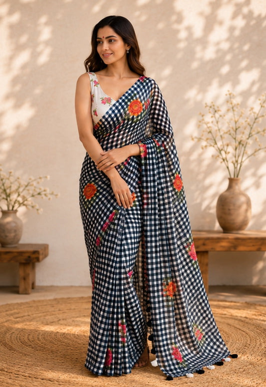 LINEN COTTON SAREE