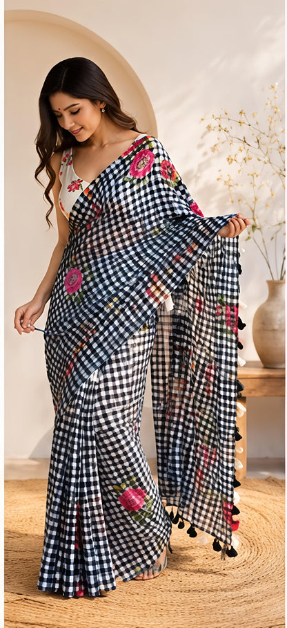 LINEN COTTON SAREE