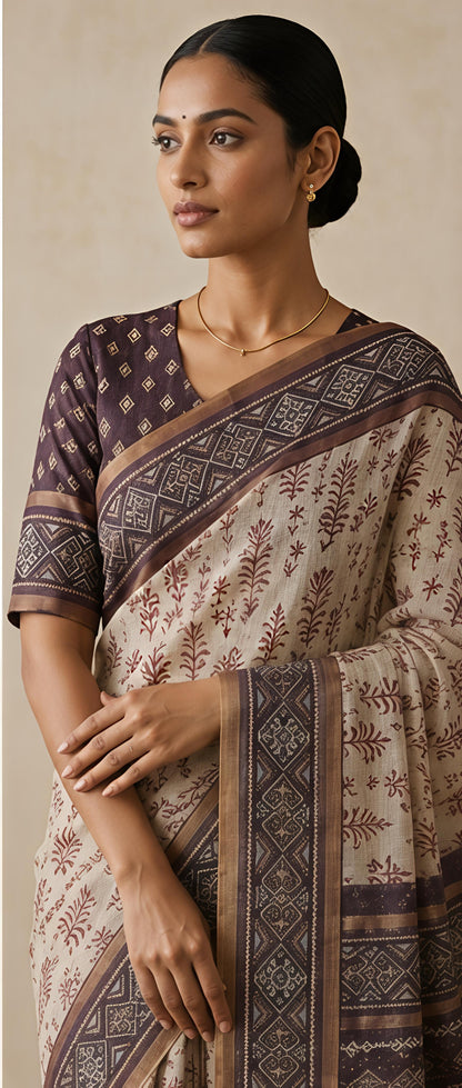 LINEN COTTON SAREE