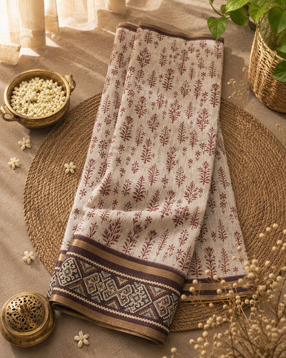 LINEN COTTON SAREE